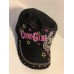 Cowgirl cap hat rhinestones crystals horseshoe and stars 100% cotton black/pink  eb-82306516